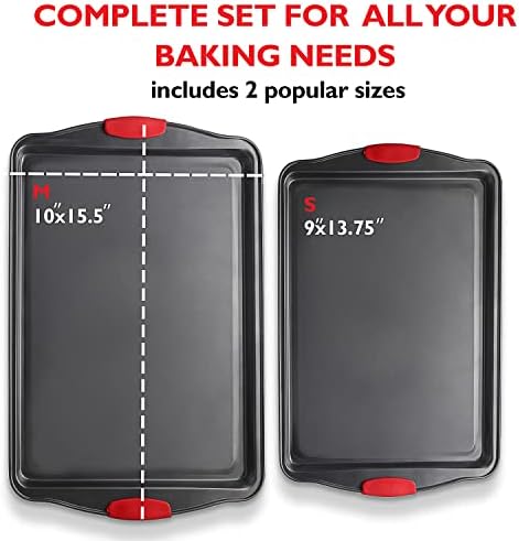 Eatex Baking Sheet Set, 2 Piece Baking Pans Set, Cookie Sheets for