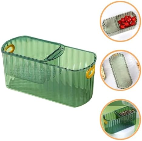 Snack Storage Box, Fruit Strainer Container Double Layer Detachable