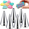 Suuker Round Piping Tips Set, 6-Piece Cake Decorating Tips