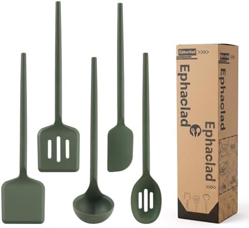 5-Piece Silicone Kitchen Utensil Set, Extra Long
