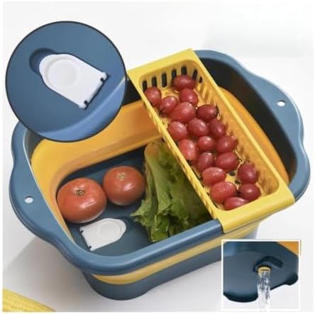 Collapsible Silicone Strainer Foldable Kitchen Colander Space Saving