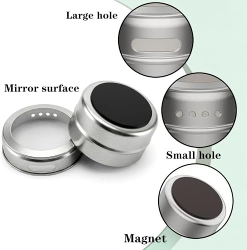 8 Pack Magnetic Spice Tins, 3oz