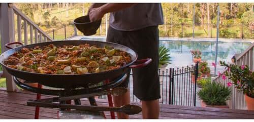 Garcima Tabarca Paella Pan Set with Burner, 20 Inch Carbon Steel