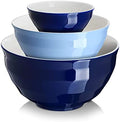 DOWAN Mixing bowls, 4.25/2/0.5 Qt Ceramic Mixing Bowls for Kitchen