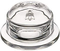 La Rochere Bee Butter Dish w/ Lid Embossed French Glass Butter Keeper