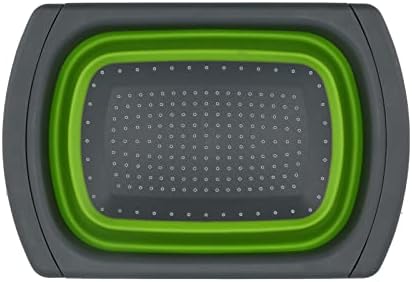 FLEXMAN Collapsible Colander Set, Folding Silicone Drain Basket