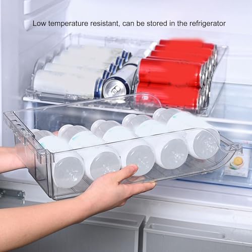 Soda Can Dispenser for Refrigerator, 2PCS Soda Can Organizer Stackable