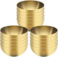 MDEOOSKY 15Pcs Gold Stainless Steel Mixing Bowls, 5.9 Inch Esthetician