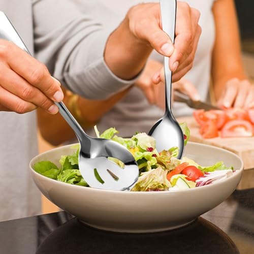 12PCS Stainless Steel Serving Utensils Sets - Large Serving