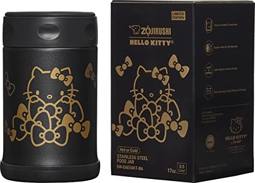 Zojirushi X Hello Kitty 17 Oz Stainless Steel Food Jar, Black (Black)