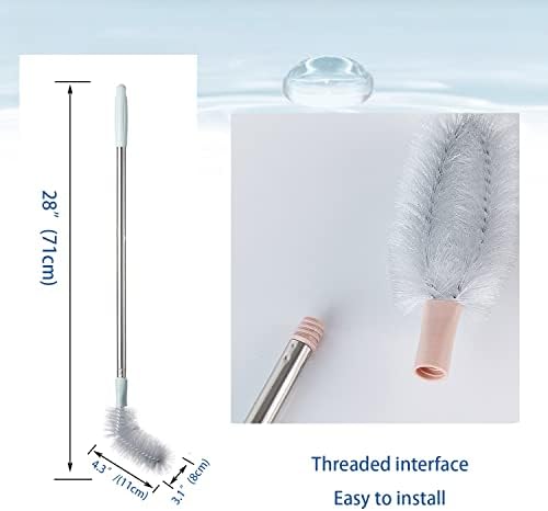 2 Pack 28" Long Bottle Brush, 3 & 5 Gallon Bottle Cleaner Brush, Nylon