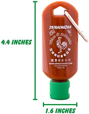 Sriracha2Go 3-Pack - BPA Free, TSA Approved, Leak Proof, Reusable