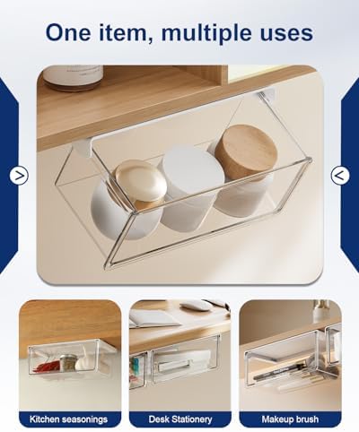 Hanging Cabinet Organizer – 33° Tilted Under Desk Drawer & Bathroom