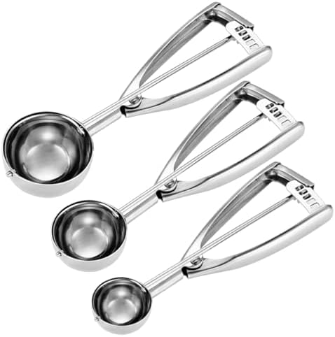 Fayomir Cookie Scoop Set - Small/1 Tbsp, Medium/2 Tbsp, Large/3 Tbsp