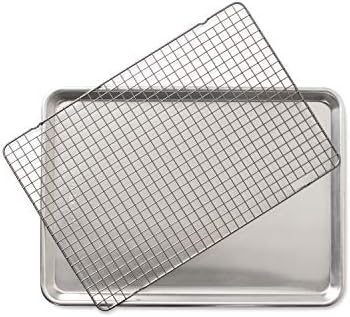 Nordic Ware Half Sheet with Grid and 3 Piece Baker's Delight Aluminum