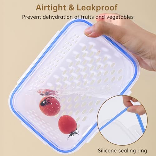 3 PCS Fruit Storage Containers for Fridge Food Storage Container Set