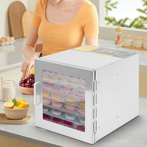 FAHKNS Food Dehydrator, 8 Stainless Steel Trays, 700W
