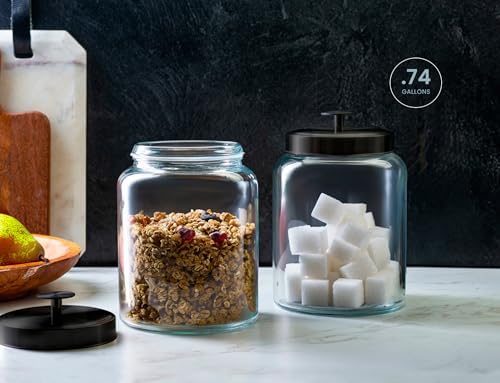 KooK Glass Kitchen Canister Set, Food & Storage Containers for Pantry