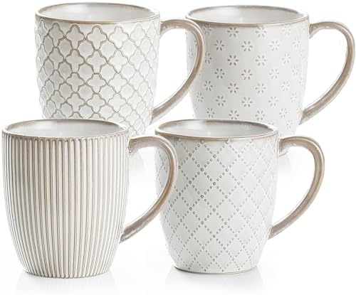 getstar Large Coffee Mugs 18 OZ Set of 4 with Big Handles, Father Day