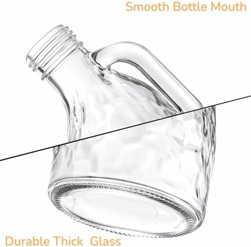 3 Pack 40 Oz Clear Glass Pitchers with Lid, Leak Proof