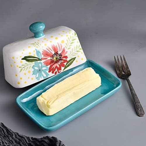 Wisenvoy Butter Dish Ceramic Butter Dish with Lid Butter Keeper Butter