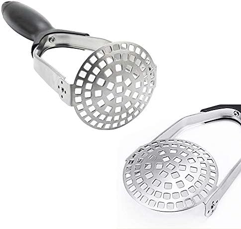 Clever Monster Stainless Steel Potato Masher - Heavy Duty with Garlic