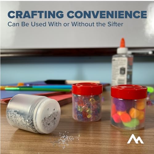 Pinnacle Mercantile Plastic Spice Jars, 9 Pack 1 Oz Mini Spice Jars