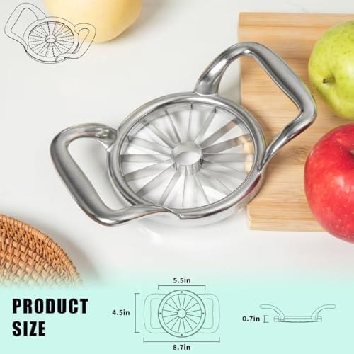 5.5 Inch Extra Large 16-Slice Apple Corer, Heavy Duty Divider Wedger