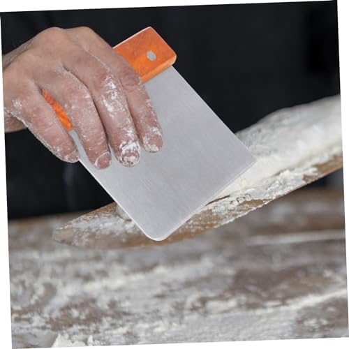 Stainless Steel Flour Scraper Dough Cutter with Wood Handle