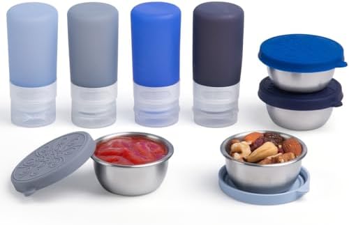 MICEBAY 8-Pack Salad Dressing Container, Leakproof Squeeze Bottles