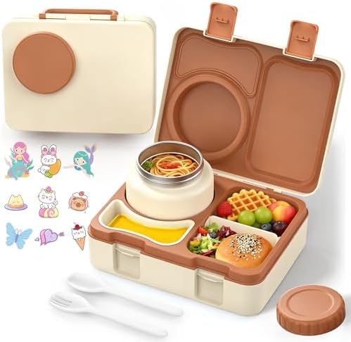 Bento Lunch Box for Kids with 8oz Insulated Thermo Food Jar