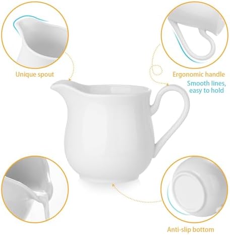 12 OZ Ceramic Sugar and Creamer Set (White)