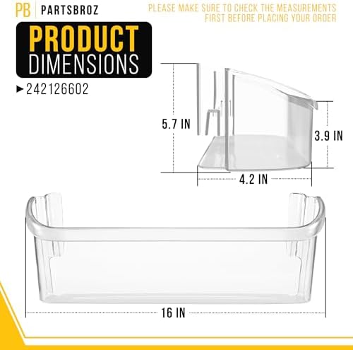 242126602 Refrigerator Shelf Bottom Door Bin for Frigidaire AP6278233