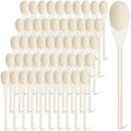 Eaasty 50 Pcs 9.8 Inch Wooden Spoons Bulk for Cooking Handle Long