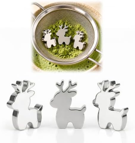 Matcha Sifter Beads, 316 Stainless Steel Elk Sieve Balls, 3 Pack