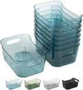 Tiawudi 8 Pack Clear Plastic Storage Bins