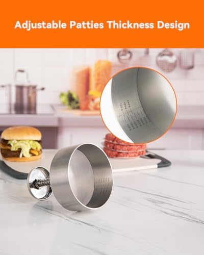 Brigii Burger Press, 5.5" Stainless Steel