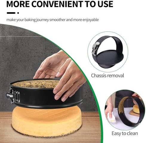 Springform Cheesecake Pan Set, 4/7/9 Inch, Removable Bottoms