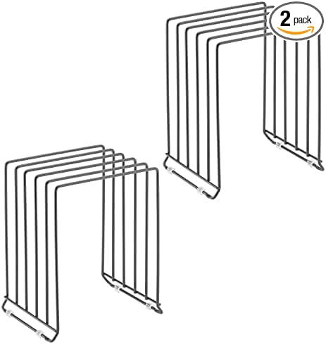 mDesign X-Large Steel Storage Tray Organizer Rack by mDesign