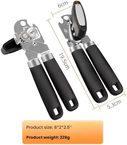 Heavy Duty Commercial Can Opener - Hand Crank for Large Cans, Magnetic