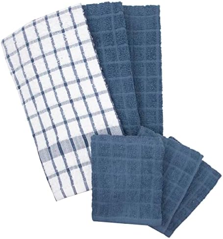 Ritz Premium Kitchen Towel and Dish Cloth Value Set: Highly Absorbent