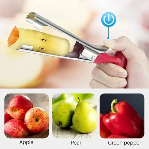 Stainless Steel Apple Corer - Fruit Core Remover Tool for Apples &