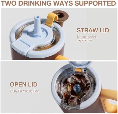 BABLOV Coffee Tumbler with Straw 23oz Insulated Travel Coffee Mugs