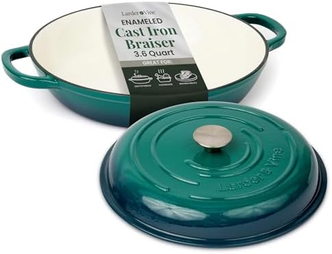 Larder & Vine 3.6 qt Enameled Cast Iron Braiser