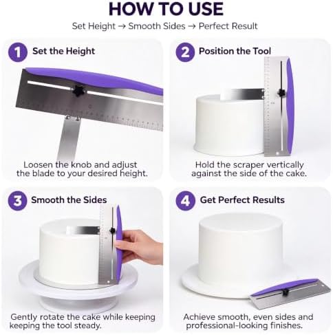 12 Inch Stainless Steel Cake Scraper Smoother