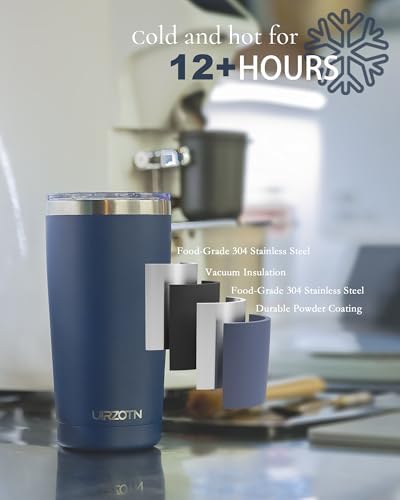 20oz Travel Coffee Tumbler, Insulated Travel Mug, Light Blue