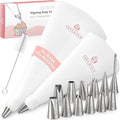 EDELHAUS Reusable Piping Bags and Tips Set, 12 Tips and Couplers Kit