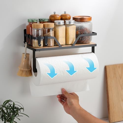 2-Pack Magnetic Paper Towel Holder with Shelf