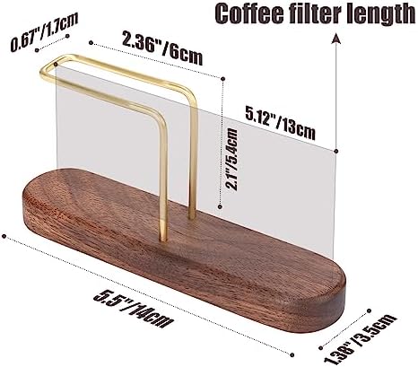 Walnut & Brass Coffee Filter Holder for #1#2 V60