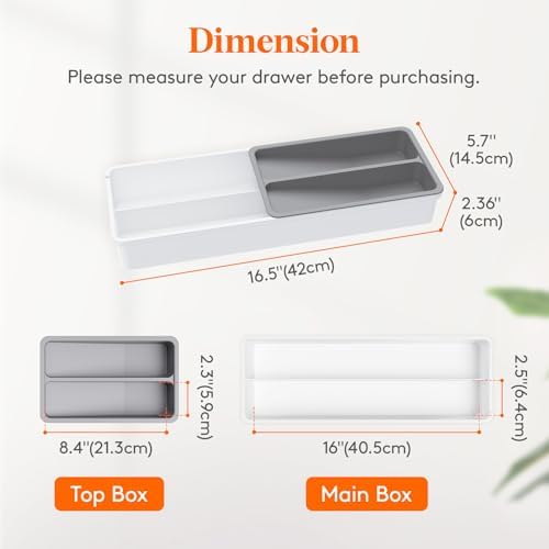 Lifewit Compact Silverware Organizer for Kitchen Drawer